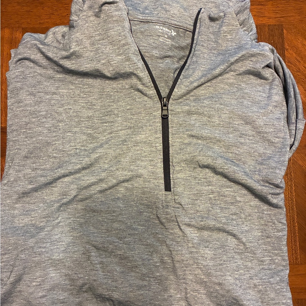 Old Navy Light Gray Zip-Up Sweater